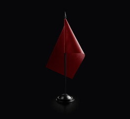 Small national flag of the Morocco on a black background