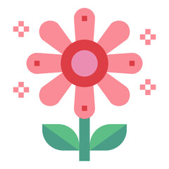 flower flat icon style