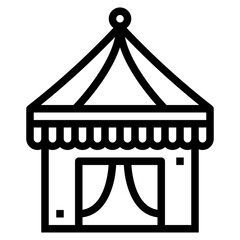 tent line icon style