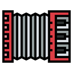 accordion filled outline icon style