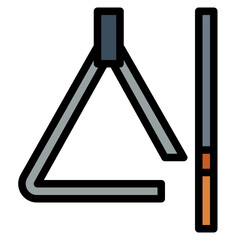 triangle filled outline icon style