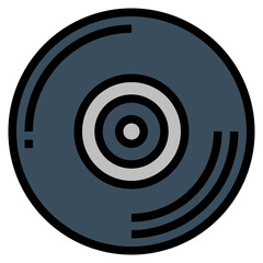 vinyl filled outline icon style