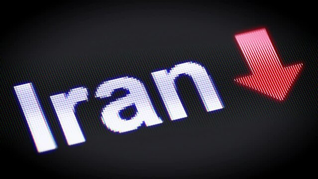 Crisis in Iran. 3d Illustration.
