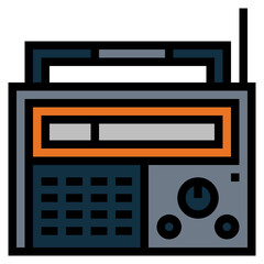 radio filled outline icon style
