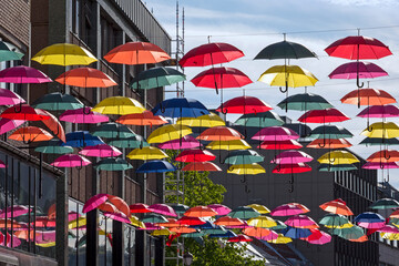 Fototapeta na wymiar Umbrellas in Trondheim