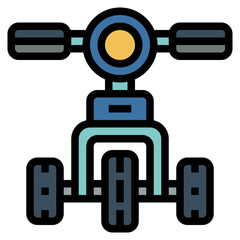 bicycle filled outline icon style