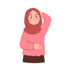 Confused muslim woman