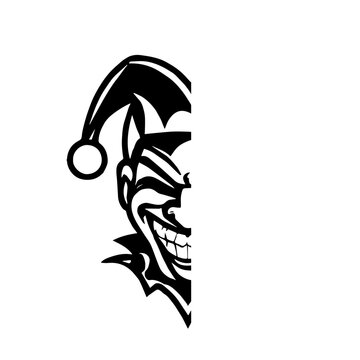 Graffiti joker word sprayed in black over white Vector Image