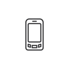 Old touchscreen phone line icon