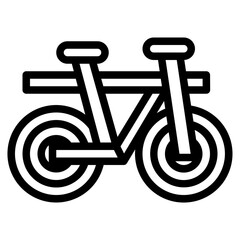 bicycle line icon style