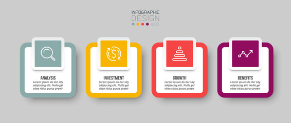 Business concept infographic template with option.