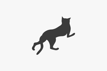 Illustration vector graphic of cat silhouette