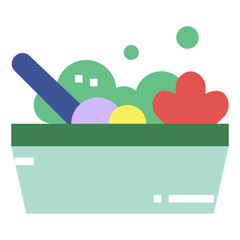 salad flat icon style