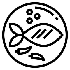 fish line icon style