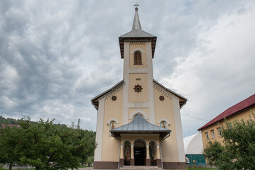 Obraz premium Orthodox church from Ilva Mica, Bistrita, Romania, Temple: Shrine : Saints Archangels Michael and Gabriel,built between 1873-1875