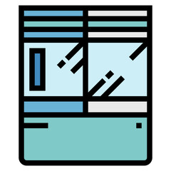 bathtub filled outline icon style