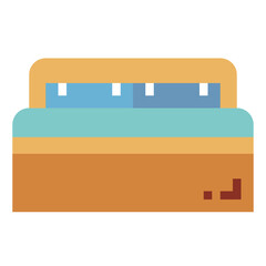 bed flat icon style