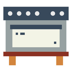 oven flat icon style