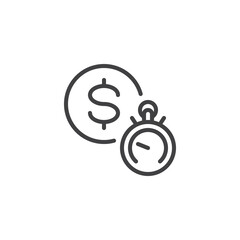 Time is money line icon