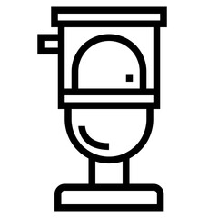 toilet line icon style