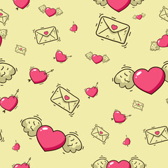pattern on the theme of Valentine's Day