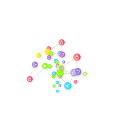 Social media marketing icons internet tags target