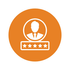 Profile, employee ranking icon.