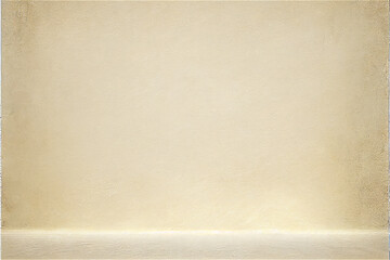 beige decorative background with a grunge smooth plaster painted surface, generative AI