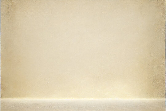 beige decorative background with a grunge smooth plaster painted surface, generative AI