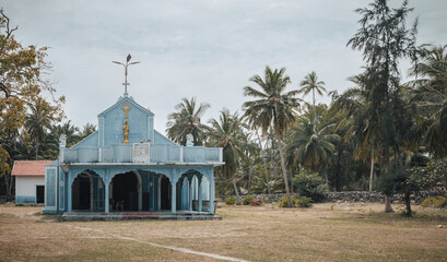 Delft Island, Sri Lanka : St Mary's Catholic Church on Delft Island - obrazy, fototapety, plakaty
