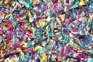 Fototapeta na wymiar Vibrant confetti background. Bright backdrop. Slide wallpaper abstract. AI generated