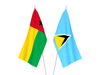 Saint Lucia and Republic of Guinea Bissau flags