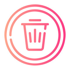 delete gradient icon