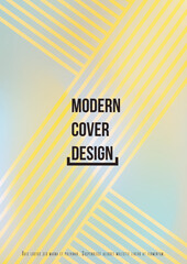 Modern Geometric Cover Design with Gradient and Abstract Lines, Figures for your Business. Page Fluid Rainbow Poster Design, Gradient Effect for Performance.