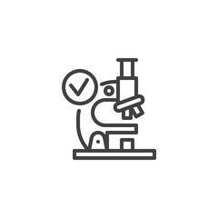 Verified confirmed line icon