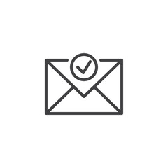 Confirmed email line icon