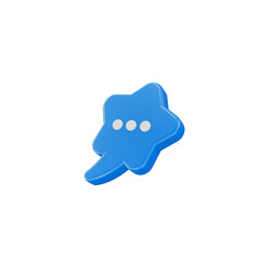 text box speech bubble shape balloon chat model 3d