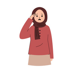 Stressed muslim Woman