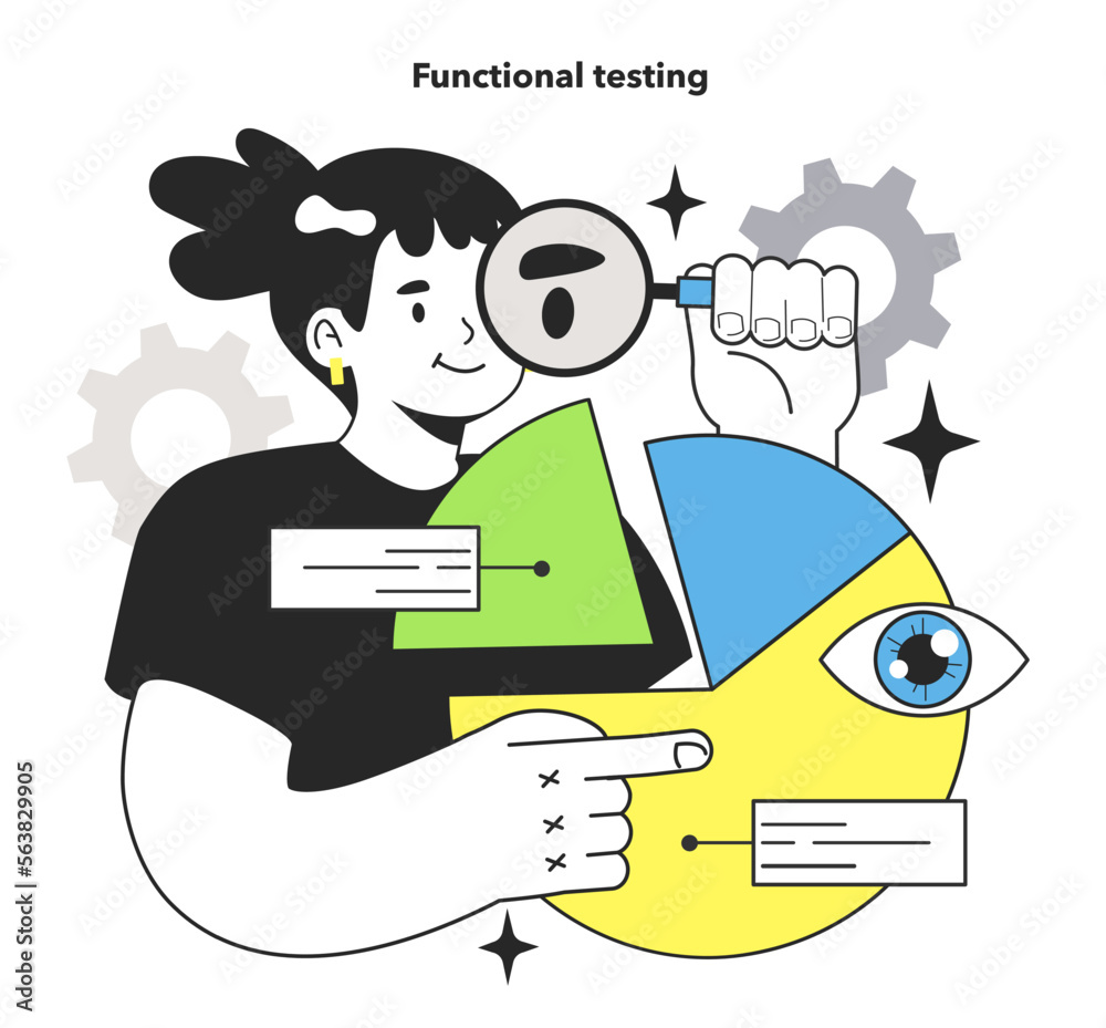 Poster functional testing technique. software testing methodology. it specialist