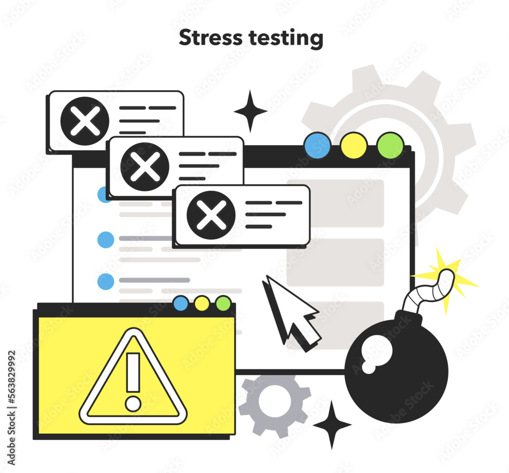 Poster stress testing technique. software testing methodology. it specialist