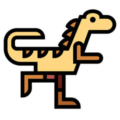 allosaurus filled outline icon style