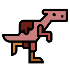 pachycephalosaurus filled outline icon style
