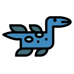 pliosaurus filled outline icon style