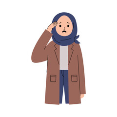 Stressed muslim Woman