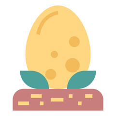 egg flat icon style