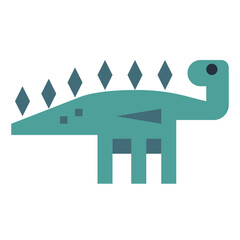 kentrosaurus flat icon style