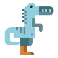metriacanthosaurus flat icon style