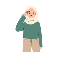 Stressed muslim Woman
