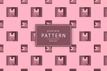 brown and pink pixels pixelated seamless pattern background design, small blocks seamless pixels pattern