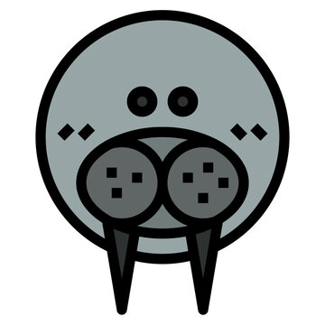 recommend clip art: walrus filled outline icon style